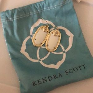 White Elle Kendra Scott earrings